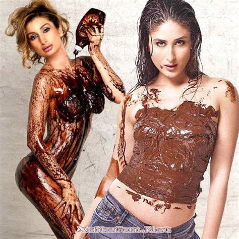 negar khan and kareena kapoor exposed chocolate coated body