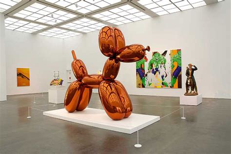 jeff koons balloon dog sculpture leads  christies post war  contemporary art evening sale