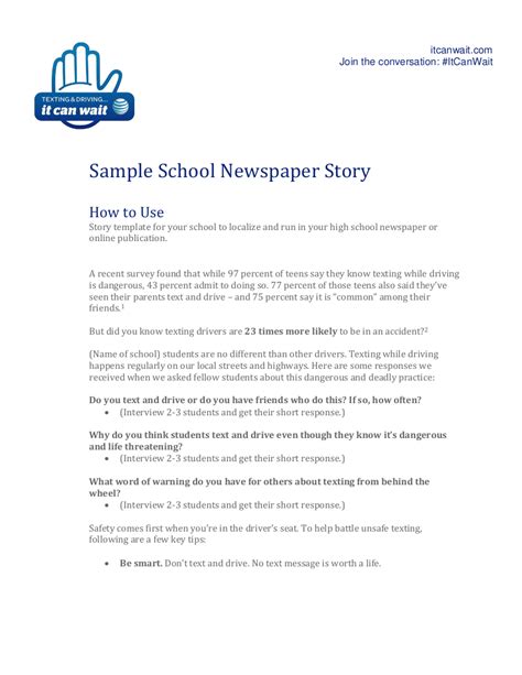 news report  examples   write