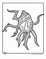 Robot Roboter Ausmalbild Octopus Coloringhome sketch template