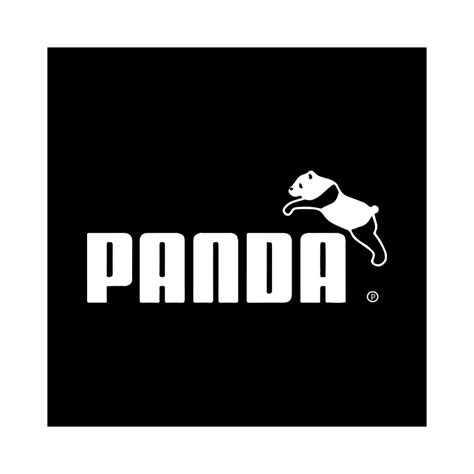 Panda Logo T Shirt Funny Black