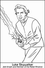 Skywalker Jedi Starwars Colorier Ahiva Imprimé Fois sketch template