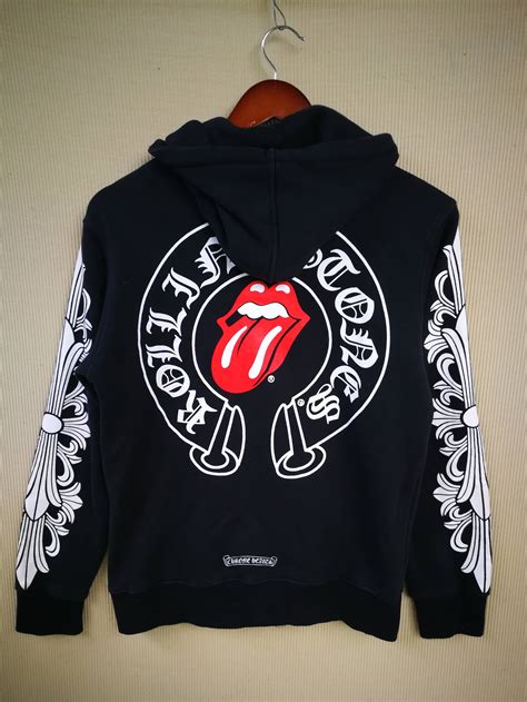 chrome hearts chrome hearts   rolling stones hoodie size