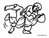 Judo Fighting Kids Coloring Pages Two Colormegood Sports sketch template