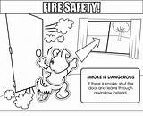 Fire Safety Coloring Rules Pages Smoke Dangerous Stay sketch template