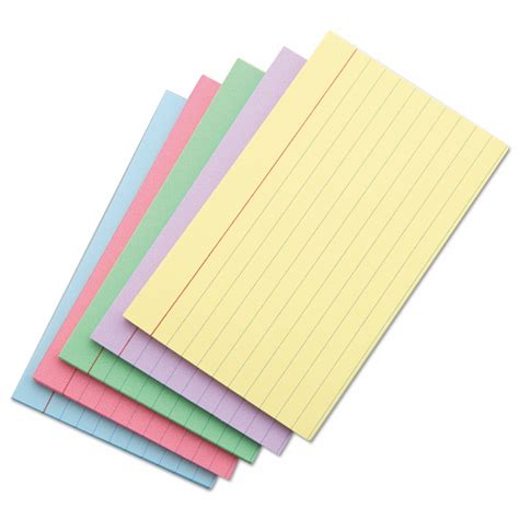 universal index cards card size      color assorted ruled pk