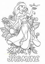 Jasmine Coloring Pages Aladdin Disney Adults Princess Genie Flower Kids Merida Printable Colouring Adult Sheets Comments Coloringbay Beautifull Hello Choose sketch template