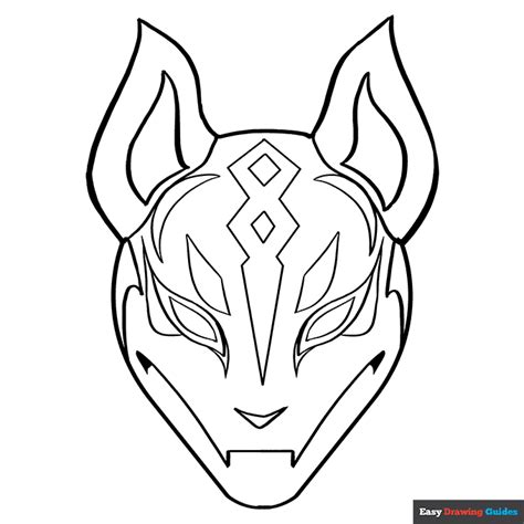 drift mask  fortnite coloring page easy drawing guides