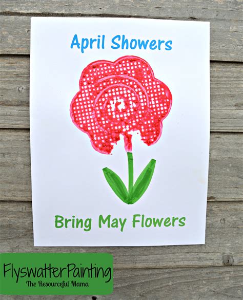 flyswatter paintingapril showers bring  flowers  printable