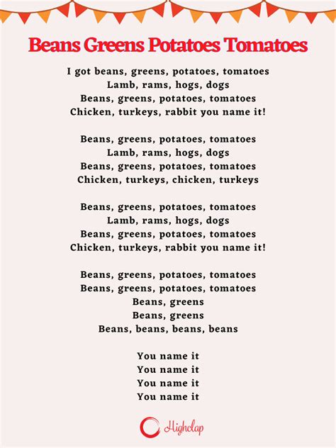 grandma thanksgiving rapbeans greens potatoes tomatoes lyrics