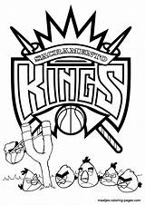 Coloring Pages Sacramento Kings Nba Angry Birds Browser Window Print sketch template