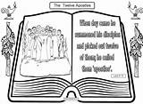 Coloring Apostles Twelve Pages Jesus Disciples Creed Temple His Calls Template Years Old sketch template