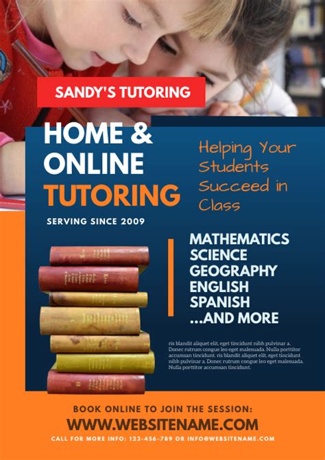 home tutoring flyer template postermywall