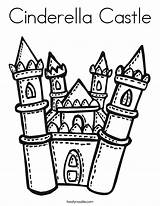 Castle Outline Disney Coloring Clipart Cinderella Library sketch template