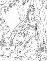 Coloring Fairy Pages Printable Colouring Adult Female Print Color Sheets Book Princess Intricate Drawing Books Advanced Fantasy Faerie Detailed Leprechaun sketch template