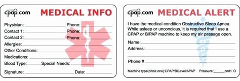 medical alert card template  wallet id card template medical