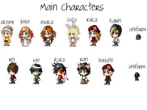 main characters  ixcheesy  deviantart