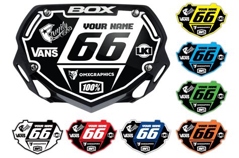 bmx number plate stickers tribe omxgraphics
