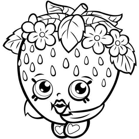 httpcoloringscocoloring pages  girls shopkins strawberry