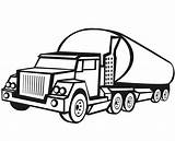Truck Pages Tanker Coloring Car Template sketch template