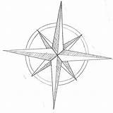 Compass Drawing Rose Draw Tattoo Clipart Simple Library Plain Google sketch template