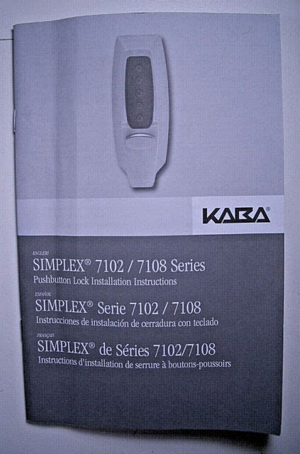 kaba simplex  series pushbutton lock installation