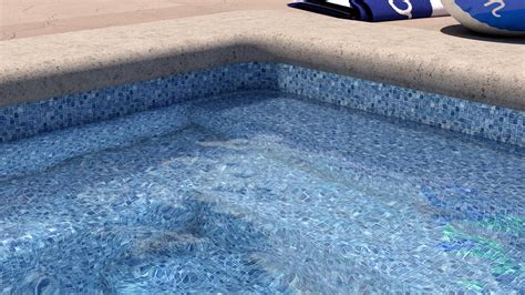 blue mosaic  pool liners