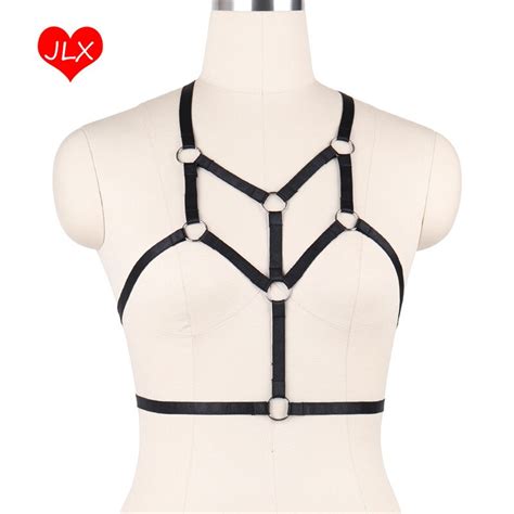 jlx harness women harajuku gothic body harness crop tops cage bra sexy