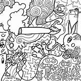 Stoner Trippy Adult Minded Getdrawings Psychedelic Hoffman Birijus Zentangle Collection sketch template