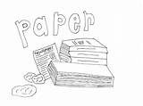 Paper Colouring Materials Recycling sketch template
