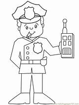 Coloring Pages Policeman Popular sketch template