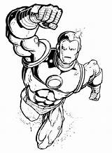 Colorir Ferro Ironman Superhero sketch template