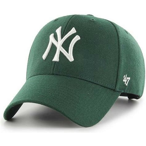 brand curved brim dark green  york yankees mlb mvp green snapback