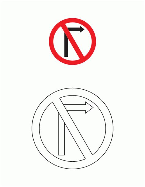 road sign coloring pages coloring home
