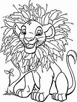 Coloring Lion King Pages Simba Disney Print Printable Sheets Head Flowers Template Popular Library Clipart Sketch Comments sketch template