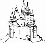 Medieval Castle Coloring Coloringcrew sketch template