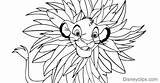 Lion Coloring Disneyclips Pages sketch template
