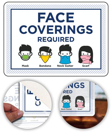 face coverings required sign