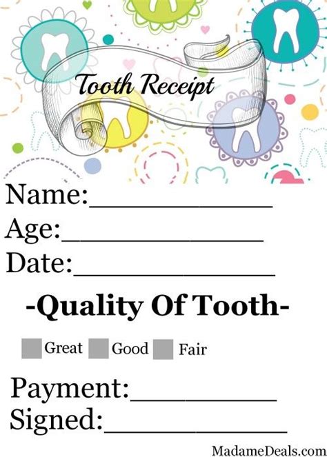 tooth fairy blank letter template