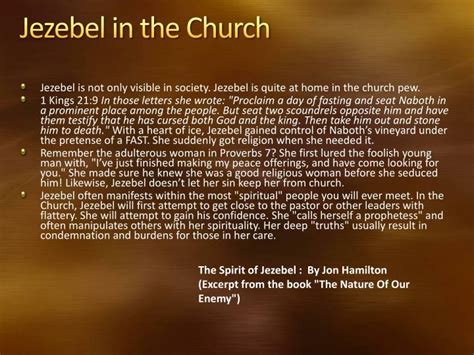 Ppt Discerning The Jezebel Spirit Powerpoint