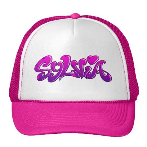 Sylvia Graffiti Name Trucker Hat Zazzle