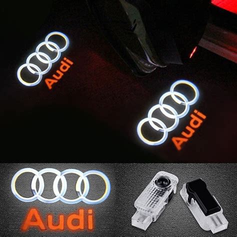 4x Led Courtesy Step Door Light Quattro Logo Projector For Audi A4 A6