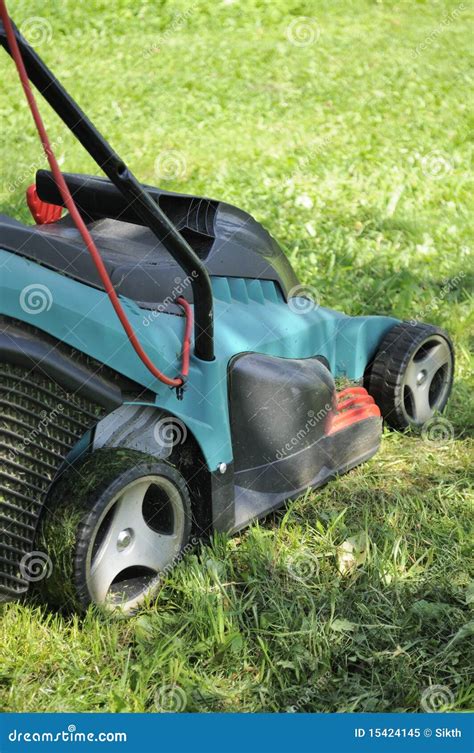 lawn mower stock image image  lawnmower outdoors