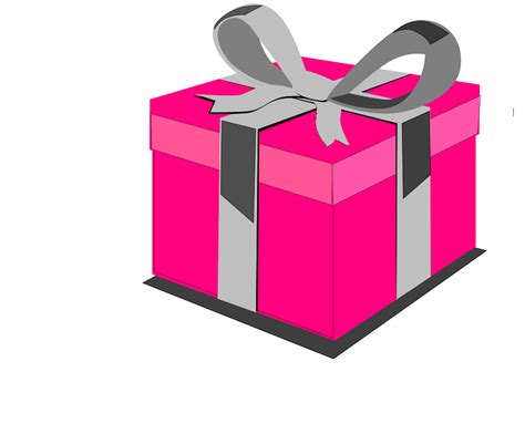 pink present box clip art vector clip art  royalty