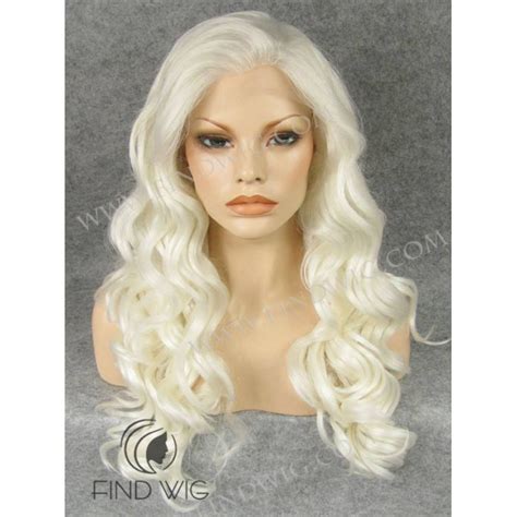 Wavy Platinum Blonde Long Wig Kanekalon Wig Buy Wigs Online
