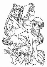 Sailor Moon Coloring Pages Printable Book Kids Sailormoon Colouring Manga 塗り絵 Printables Adult Color Books Sheets ぬりえ Girls 戦士 Anime sketch template