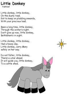 donkey poem christmas sunday school christmas poems