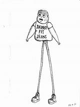 Skinny Drawing Person Cartoon People Paintingvalley Drawings sketch template