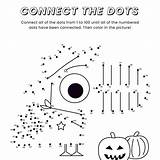 Halloween Coloring Activity Pages Yoobi Sheets Connect Drawing Dots sketch template