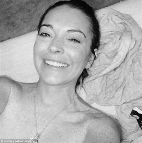 lindsay lohan posts naked instagram selfie after showing
